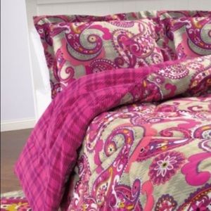 Vera Bradley Paisley meets Plaid twin xl comforter